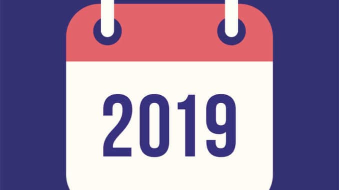 Kalendarz świąt i dni wolnych w Europie w 2019 roku